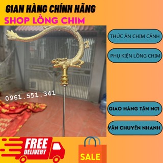 Móc lồng chim - Móc hình rồng vàng - Móc đồng lồng mi, chào mào, khướu, chòe - Móc treo lồng chim phù hợp các loại lồng