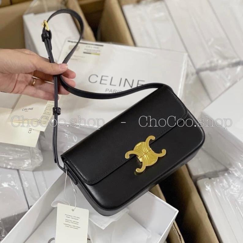 Full Box Túi Kẹp Nách Ce Lin Dáng Ngang Loại 1 Da Dày Dặn