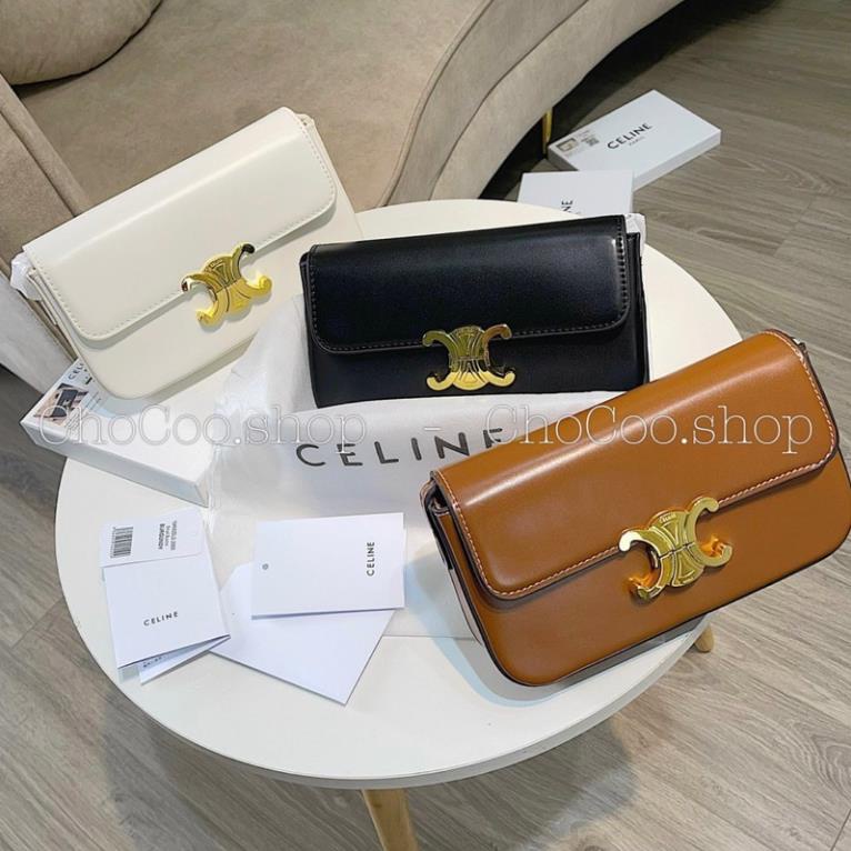 Full Box Túi Kẹp Nách Ce Lin Dáng Ngang Loại 1 Da Dày Dặn