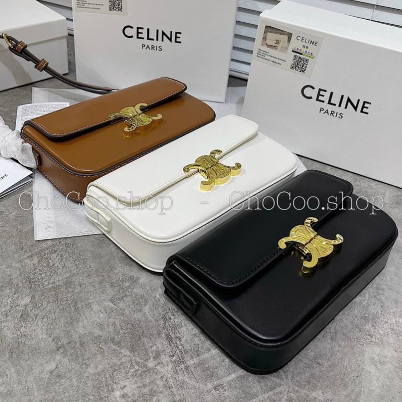 Full Box Túi Kẹp Nách Ce Lin Dáng Ngang Loại 1 Da Dày Dặn