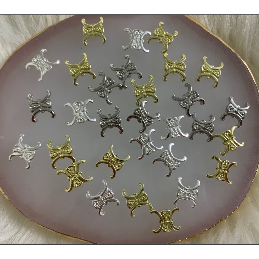 Charm kim loại mix siêu sáng cute phụ kiện làm nail