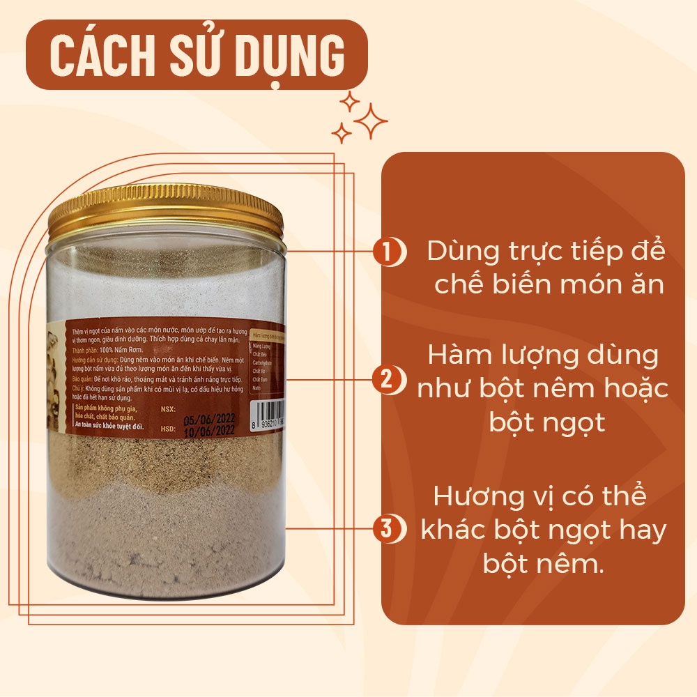 Bột Nấm Rơm 500gr 1kg Gia Vị Nêm Món Ăn Thêm Ngọt Thanh Bổ Dưỡng - Nông Trại Nấm Xanh