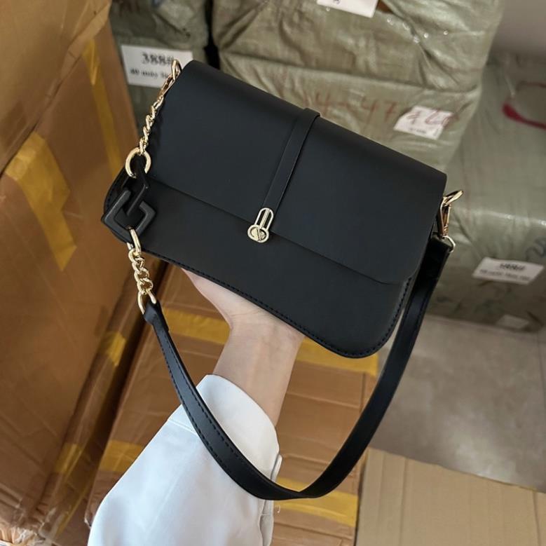 Túi Đeo Chéo QC da Mềm Dải Khoá Dây đeo phối