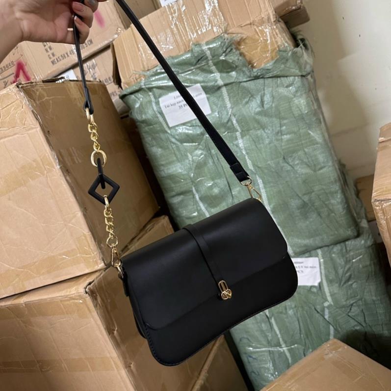 Túi Đeo Chéo QC da Mềm Dải Khoá Dây đeo phối