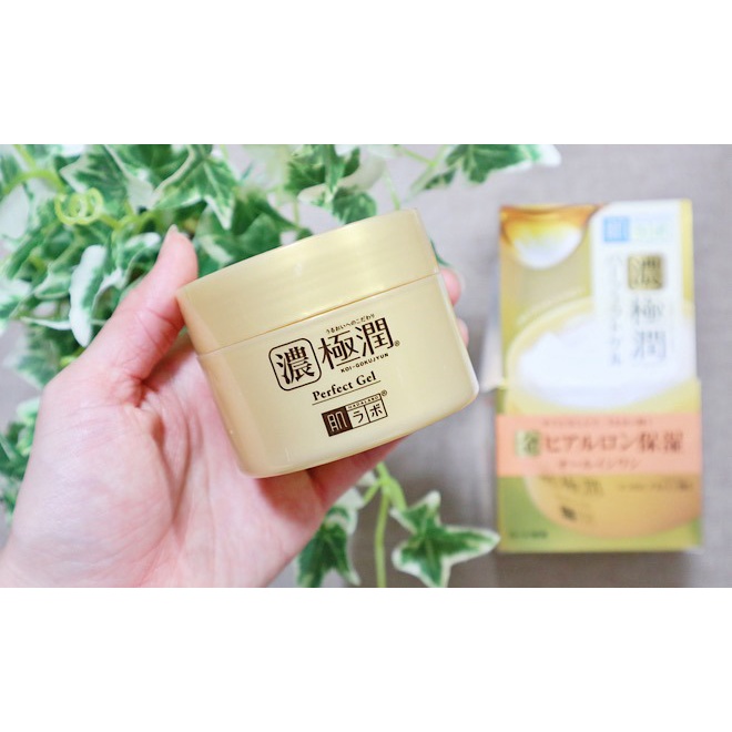 Kem dưỡng da siêu cấp ẩm mềm mượt da Hada Labo Gokujyun Perfect Gel 5 in 1 màu vàng Nhật Bản - 100g