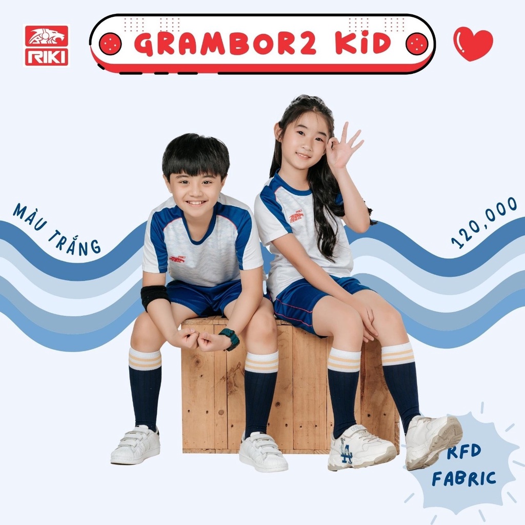Bộ Quần ÁO BÓNG ĐÁ GRAMBOR2 KID, ÁO ĐÁ BANH RIKI SPORT 2023
