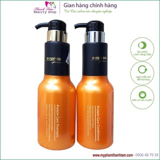 Cặp dầu gội xả siêu dưỡng tóc Protein Care Sophia Platinum 500mlx2 | New 2024