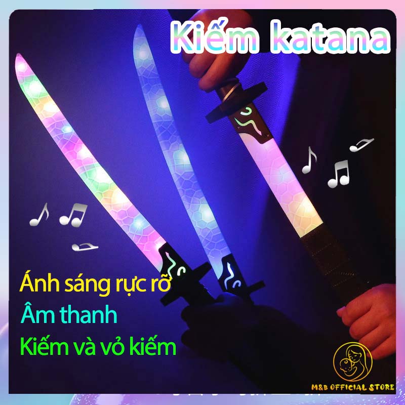 Kiếm Nhật Phát Sáng katana Có âm thanh Đồ Chơi Kiếm Samurai cho bé
