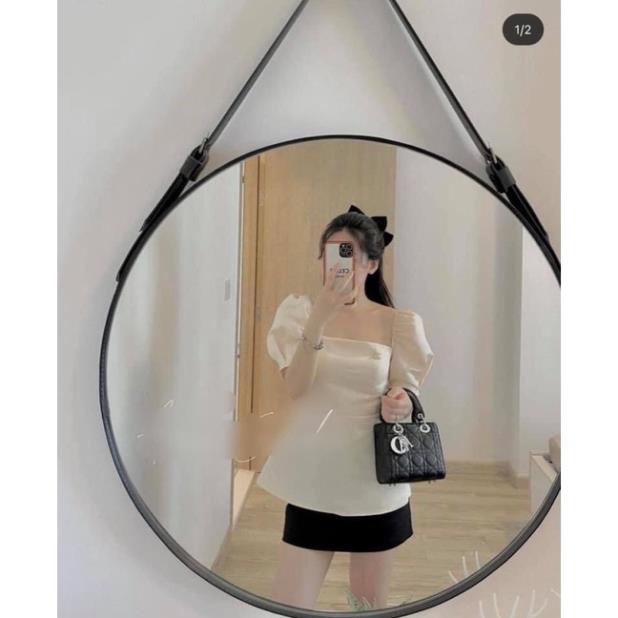 Siêu Rẻ - DI O Lady Bản 3 Ô Da Lì Khóa Bạc Full Box Siêu Đẹp