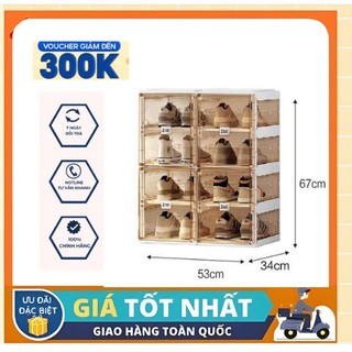 Kệ đựng giày dép xếp gọn, cánh tủ nam châm hút hiện đại, nắp nhựa cứng trong suốt, tủ để đồ đa năng, tủ nhựa để dép