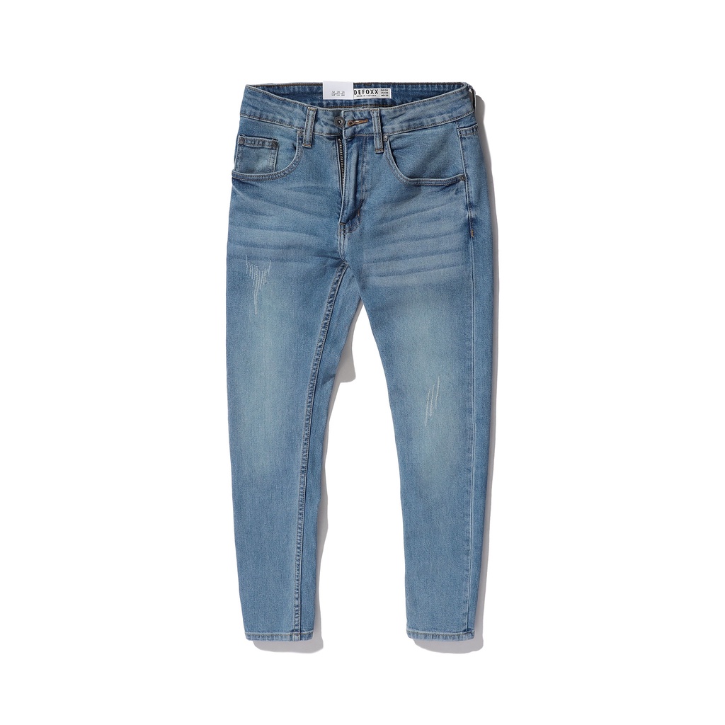 Quần jean nam, quần bò nam cao cấp slimfit DEFOXX xanh wash 230407