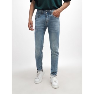 Quần jean nam, quần bò nam cao cấp slimfit DEFOXX xanh wash 230407 foxxmen
