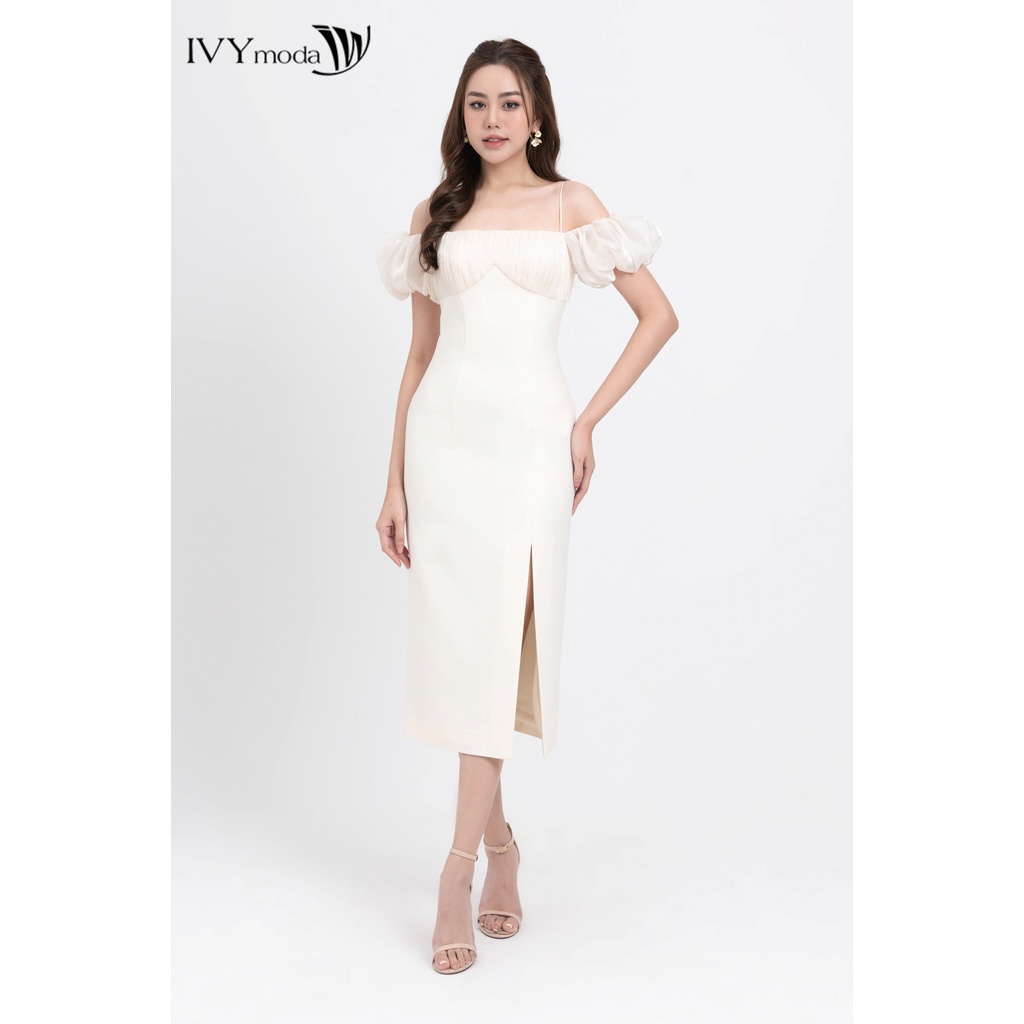 Caily Dress - Đầm ôm trễ vai nữ IVY moda MS 45S2752