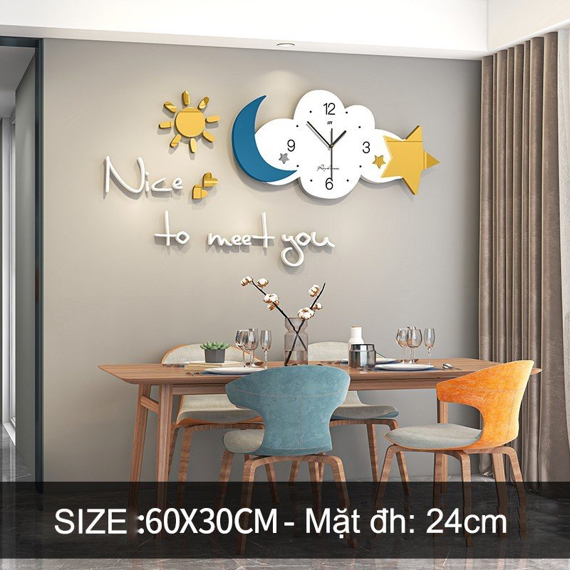 Đồng hồ treo tường trang trí công phượng, tráng gương MOD Decor, phong cách Bắc Âu nghệ thuật Lianzhang mã JT2241QT-60