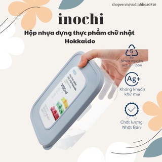 Hộp nhựa đựng thực phẩm chữ nhật Inochi (kháng khuẩn khử mùi, không chứa BPA)