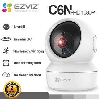 Camera IP WiFi Trong Nhà EZVIZ C6N, FHD 1080P, Quay quét 360 độ, Hồng ngoại IR, Đàm hhoại 2 chiều, Theo dõi chuyển động