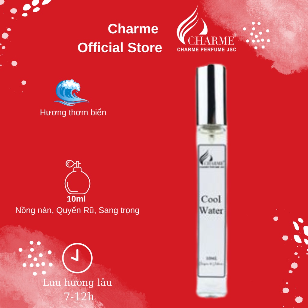 Nước hoa Charme Cool Water 10ml phóng khoáng nam tinh sâu lắng