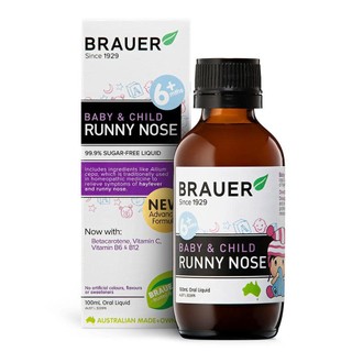 Siro Brauer Runny Nose của Úc cho bé từ 6 tháng tuổi 100ml