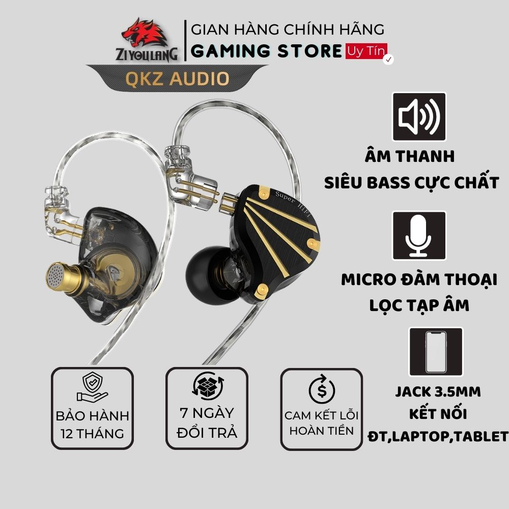 Tai Nghe Nhét Tai Có Dây ZIyouLang K6 TITAN Jack 3,5mm Tiêu Chuẩn Âm Thanh HiFi Nghe Nhạc Chơi Game Cực Đã