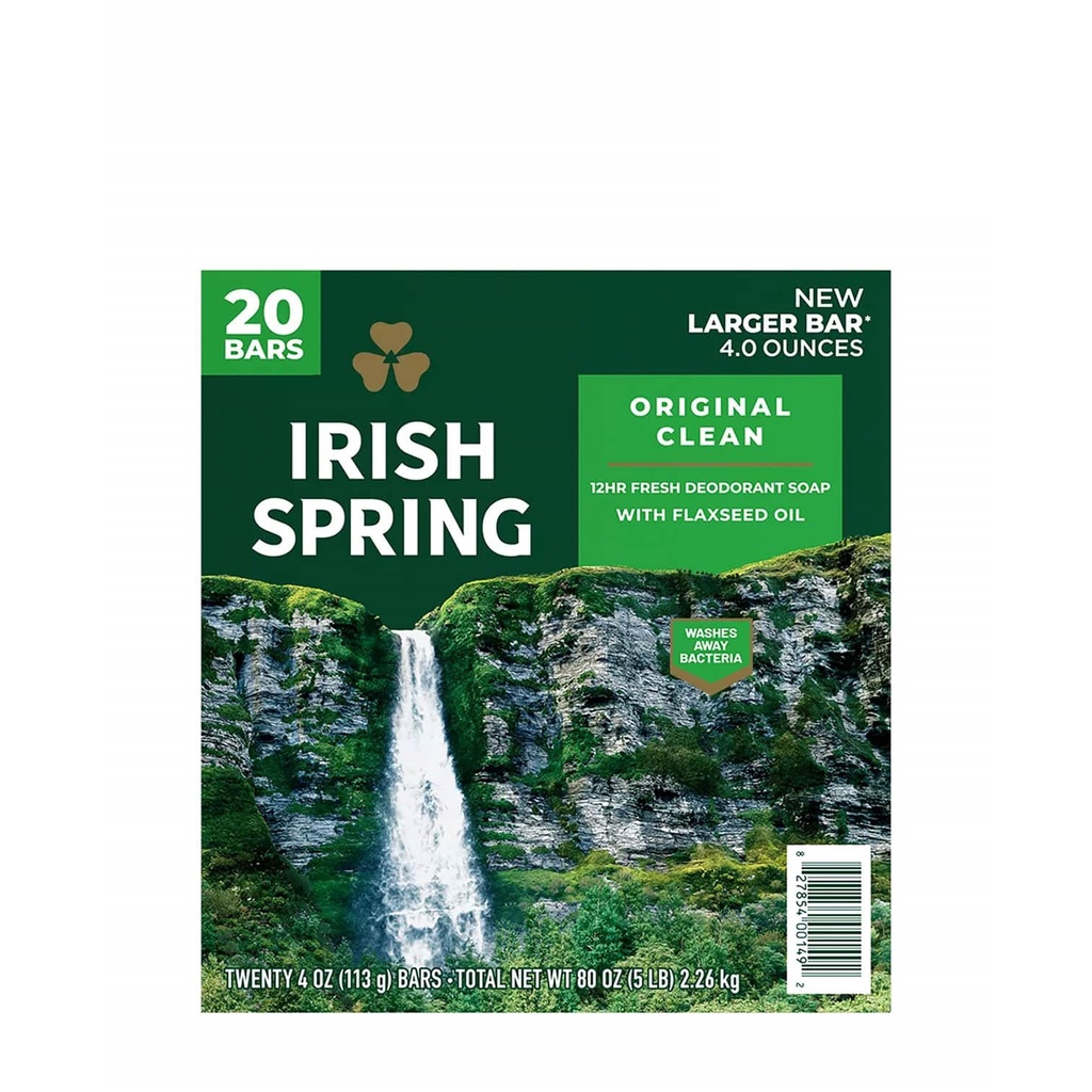Lốc 20 cục Xà bông cục Irish Spring Feel Clean And Fresh 2.26kg