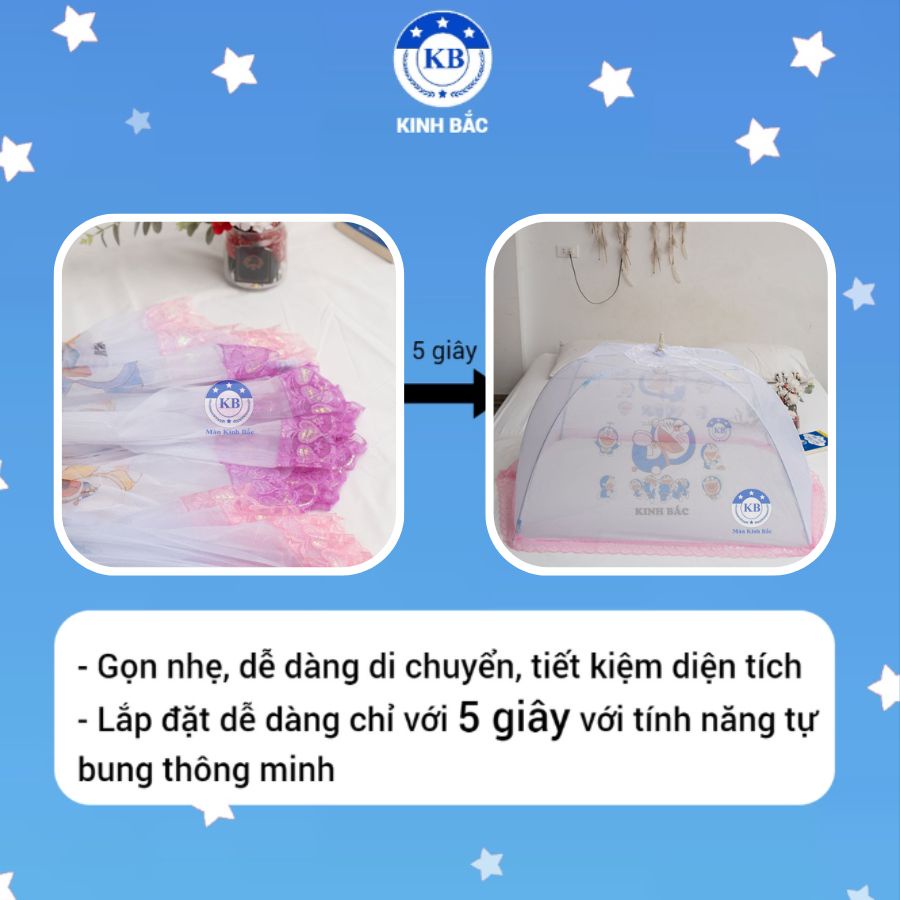 Màn Chụp Trẻ Em Thái Lan Hàng Cao Cấp, Màn Chụp Dây Rút Cho Bé, Màn Chụp Gấp Gọn