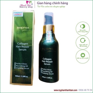 Tinh dầu phục hồi tóc Sophia Platinum Collagen Hair Repair Serum 100ml