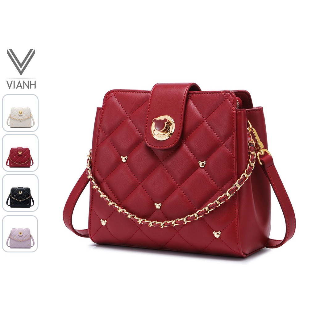 Túi Đeo Chéo Nữ Just Star Thời Trang 172598 Charm Gấu