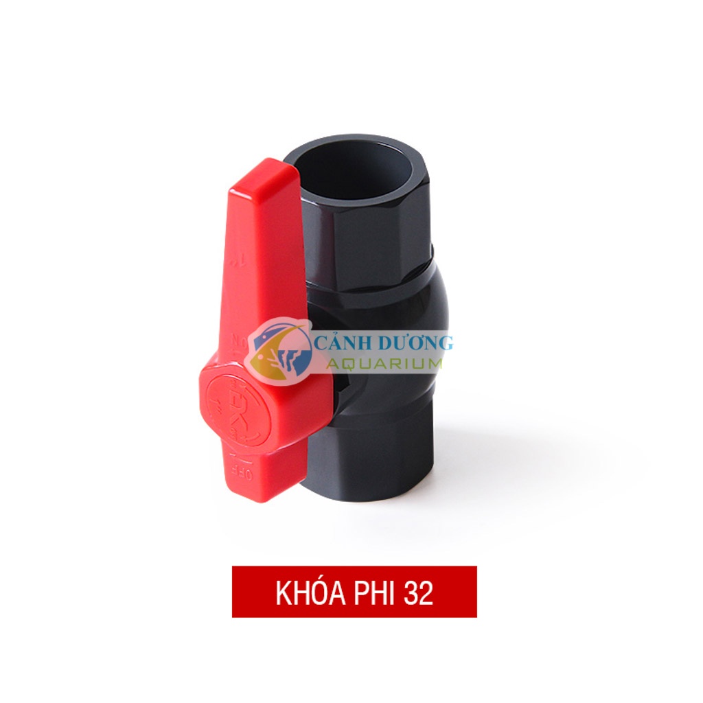 Van khóa ống màu đen ĐEN U-PVC Phi 32-25-20 chuyên dùng cho hồ cá