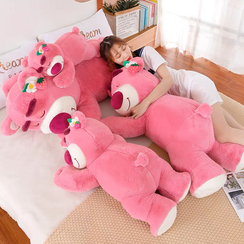 Gấu Bông Lotso Huggin Bear Lông Xù Tai Quả Dâu
