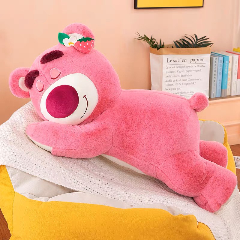 Gấu Bông Lotso Huggin Bear Lông Xù Tai Quả Dâu