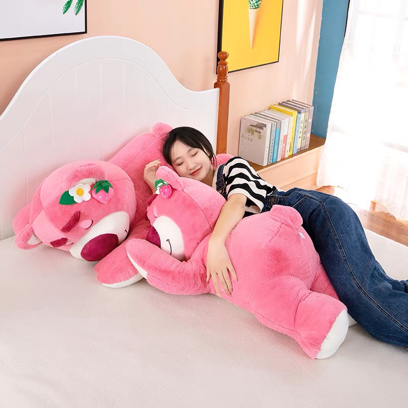 Gấu Bông Lotso Huggin Bear Lông Xù Tai Quả Dâu