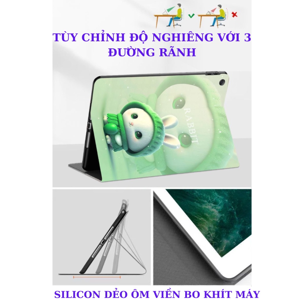 Ốp ipad Silicon hình Thỏ tuyết cute ốp ipad Gen 5/6/7/8/9/10/Air 1/2/3/4/5/Pro 11/9.7/10.5/Mini 1/2/3/4/5/6/MART CASE