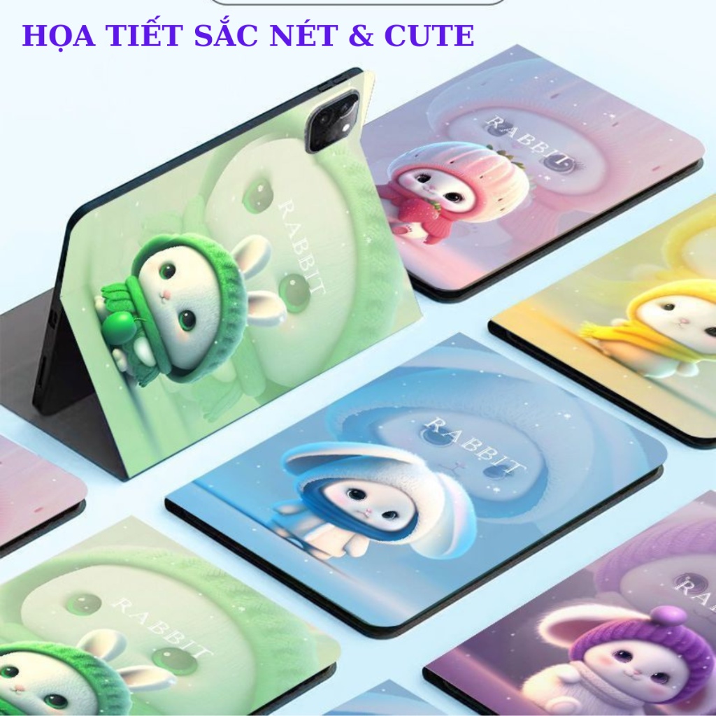 Ốp ipad Silicon hình Thỏ tuyết cute ốp ipad Gen 5/6/7/8/9/10/Air 1/2/3/4/5/Pro 11/9.7/10.5/Mini 1/2/3/4/5/6/MART CASE