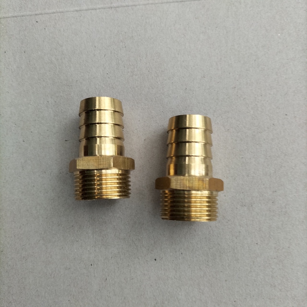 Nối ren ngoài 27mm ra đuôi chuột 21 - đồng thau
