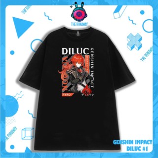 Áo phông genshin impact: diluc #1 nam / nữ cotton 100% cho nam / nữ by the runaway