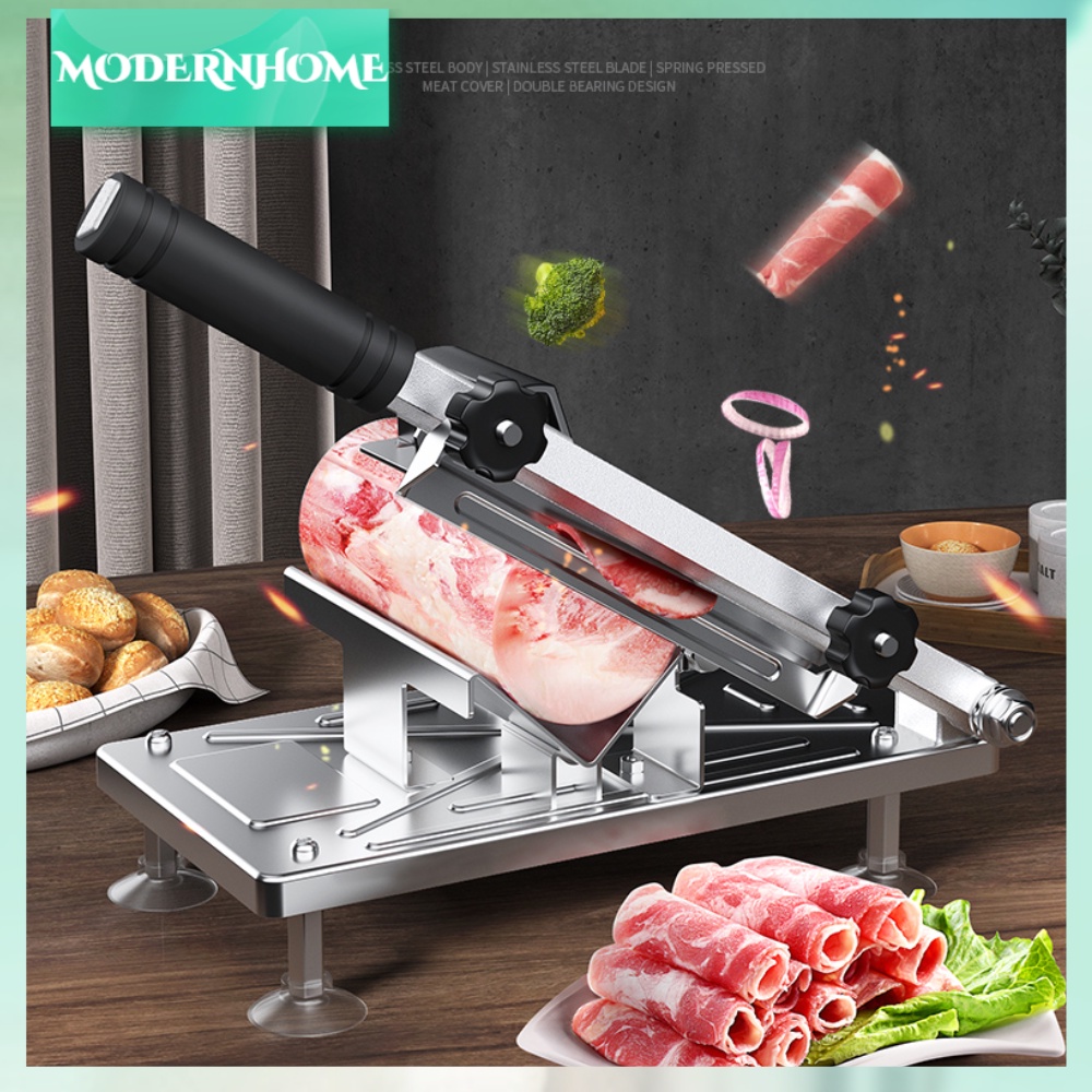 ModernHome Máy cắt thịt đông lạnh bằng thép không gỉ tay bò cừu cuộn cho nhà bếp gia đình