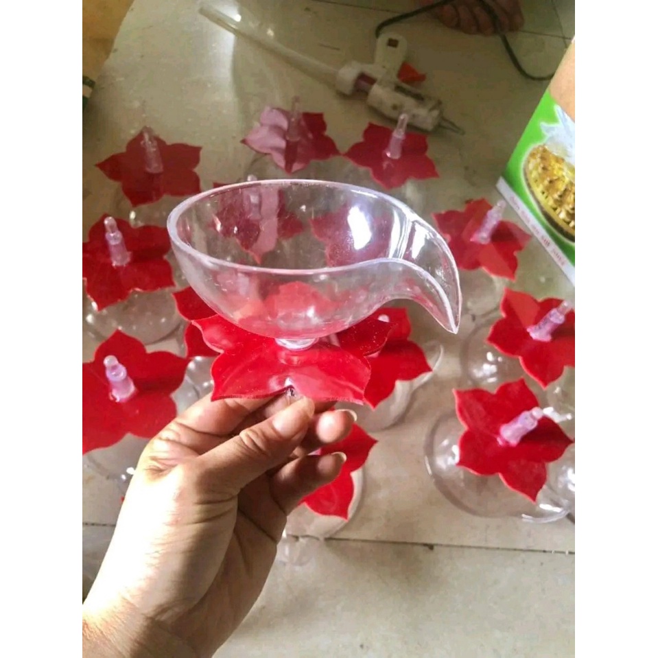 Ly rót rượu đám cưới ly dùng gắn tháp ly 1 vòi