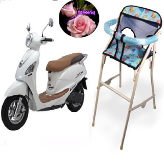 Ghế ngồi xe tay ga các loại cho bé xếp gọn có vòng săt bảo vệ và yên ngồi to