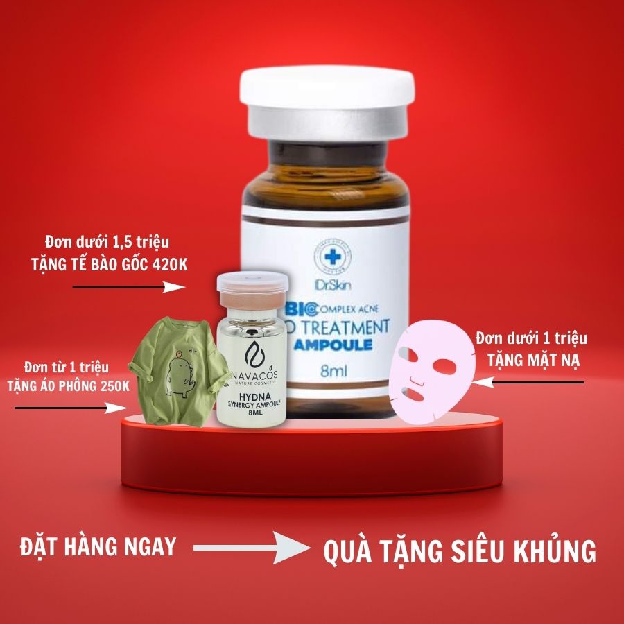 Tế bào gốc mụn 24h Idr Skin 24h Regenerate Skin ampoule Hàn Quốc giúp loại bỏ hoàn toàn mụn nặng (1 lọ 8ml)