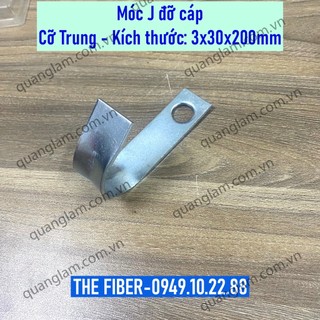 Móc J đỡ cáp quang cáp điện treo cột