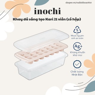 Khay làm đá sáng tạo Inochi 21 viên - có hộp đựng và nắp đậy