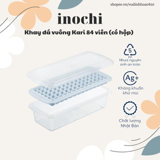 Khay làm đá vuông Inochi 84 viên - có hộp đựng và nắp đậy