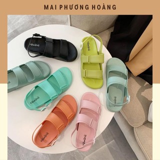 Sandal tawana cao su nhựa dẻo, êm chân, không thấm nước, tăng chiều cao nữ đi chơi, đi biển