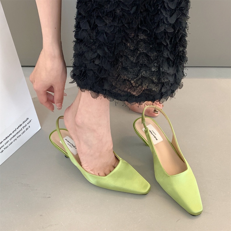 Giày Cao Gót Mũi Vuông Thiết Kế Mới Thời Trang Mùa Xuân 2023 Dành Cho Nữ
