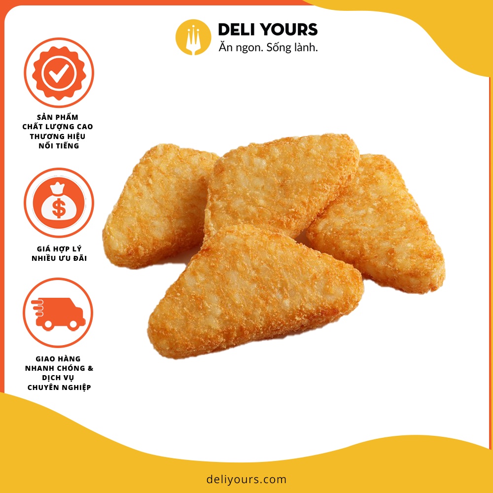 Khoai Tây Bánh Hashbrown Tam Giác chất lượng cao 2.267kg  McCain ăn giòn rụm McCain Ăn vặt số 1
