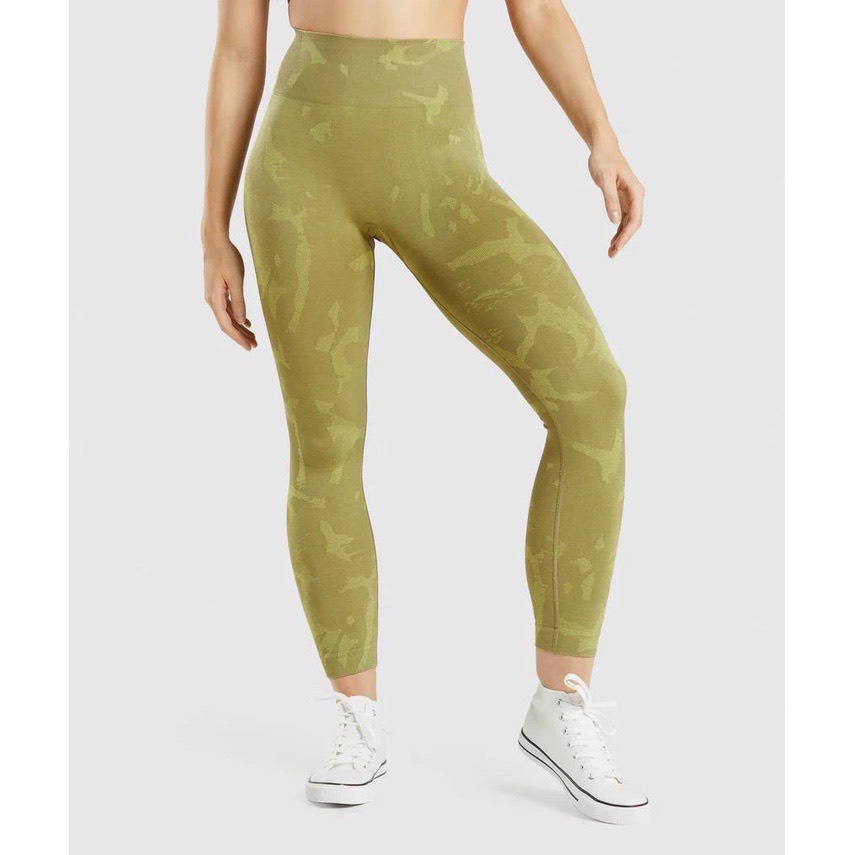 Set bộ đồ tập gym yoga aerobic cao cấp quần dài cạp cao &amp; áo bra có kèm mút tháo rời họa tiết rằn ri SM03