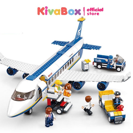 Bộ đồ chơi mô hình lắp ráp máy bay cỡ lớn làm quà tăng sinh nhật cho các bé Kivabox gồm 463 mảnh