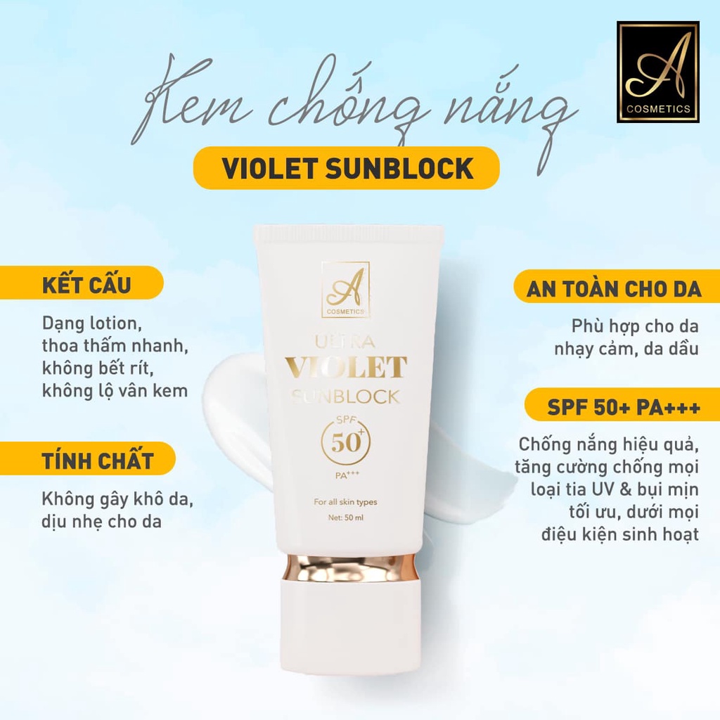 Bộ Acosmetics VIP02 Gồm 1 Kem chống nắng 1 Kem face pháp