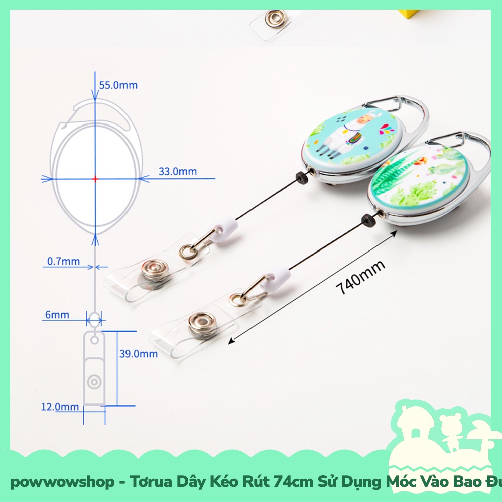 [Sẵn VN - Hỏa Tốc] Tơrua Dây Kéo Rút 74cm Sử Dụng Móc Bao Đựng Thẻ Nhân Viên Phong Cách Thư Giản Rừng Thiên Nhiên