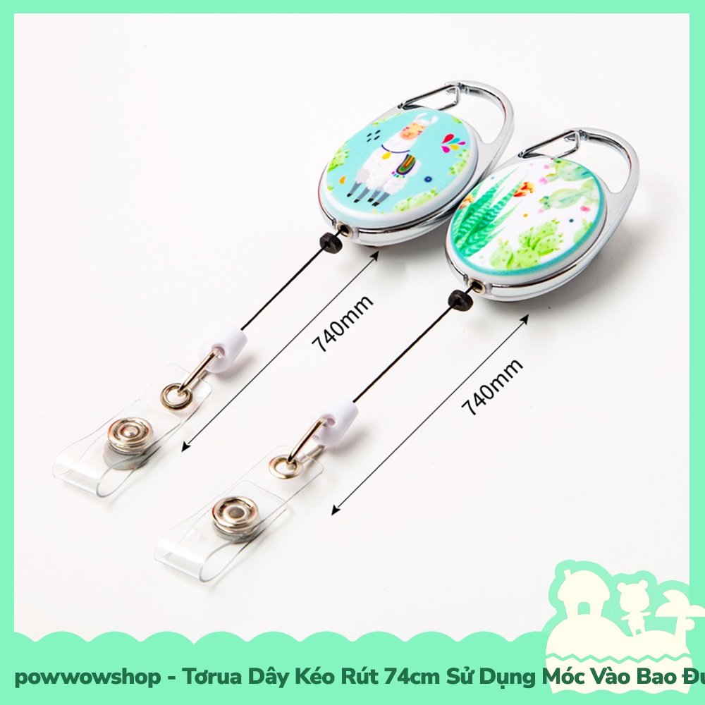 [Sẵn VN - Hỏa Tốc] Tơrua Dây Kéo Rút 74cm Sử Dụng Móc Bao Đựng Thẻ Nhân Viên Phong Cách Thư Giản Rừng Thiên Nhiên